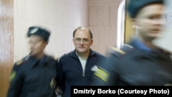 Sergei Krivov, pictured here in detention before starting his hunger strike (file photo)