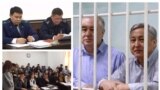 Текебаев менен Чотоновдун сотунан буга чейин тартылган сүрөттөр. 