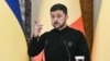 Ukrainian President Volodymyr Zelenskyy speaks during a press conference in Kyiv on April 8. 