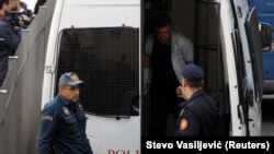 Privođenje osumnjičenih za učešće u državnom udaru, Podgorica, 16. oktobar 2016.