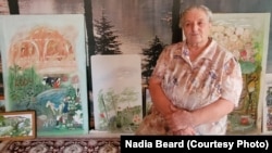 Elene Chantladze sits in her home in Tskaltubo in western Georgia. 
