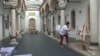 Bosnia and Herzegovina -- Art colony is under way in Bosnian capital Sarajevo despite coronavirus pandemic (paint, painter, painters) August 24, 2020.