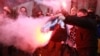 Праворадикали розмалювали приміщення Російського центру науки та культури у Києві і спалили російський прапор (фото)