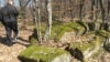Bosnia and Herzegovina - The stecak tombstones in the area of the municipality of Srebrenica are located mostly on hills