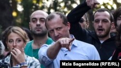 Zurab Japaridze (second from right) in Tbilisi last year.