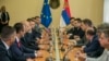 Members of the Srpska Lista party at a meeting in Belgrade on September 9.