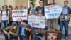 Акція під Держкіно України проти пропаганди Росії на українському телебаченні. Київ, 4 вересня 2014 року 