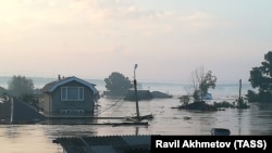Floods in the town of Tulun in the Irkutsk region.