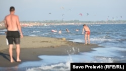 Velika plaža u Ulcinju, Crna Gora, fotoarhiv