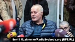Volodymyr Zamana in a Kyiv court today.