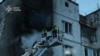 The aftermath in Kyiv of a Russian drone attack early on November 2