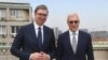Președintele Serbiei, Aleksandar Vučić, și ministrul adjunct al Afacerilor Externe al Rusiei, Aleksandar Gruško, la Belgrad, iunie 2021.