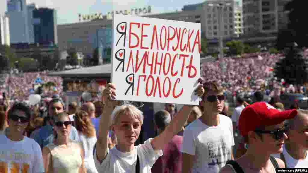 "Mən Belorusluyam, mən şəxsiyyətəm, mənin səsim var"