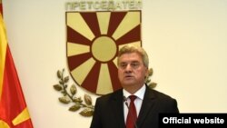Predsjednik Makedonije Gjorge Ivanov u obraćanju javnosti 1. oktobra 2018. 