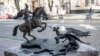 Скульптура «Козак Переможець» у Києві, присвячена захисникам Незалежності України – учасникам АТО, яку було відкрито 24 серпня 2015 року