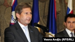 European Commissioner for European Neighborhood Policy and Enlargement Negotiations Johannes Han (file photo)