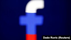 Boje zastave Rusije na logu Facebooka