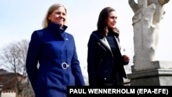 Swedish Prime Minister Magdalena Andersson (left) received Finnish Prime Minister Sanna Marin in Stockholm on April 13. Don’t be surprised if the NATO membership ratification processes for both Nordic neighbors are over by late summer or early autumn.