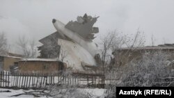Обломок хвостовой части самолета. Дачи-СУ. Январь 2017 г. 