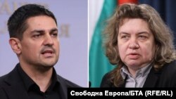 Лидерът на МЕЧ Радостин Василев и председателката на парламента Наталия Киселова