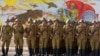 Советские военнослужащие в Кабуле на параде. 19 октября 1989 года