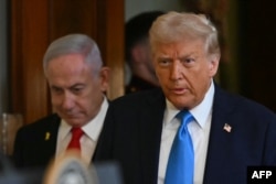 Президент США Дональд Трамп і прем'єр-міністр Ізраїлю Беньямін Нетаньягу. Вашингтон, США. 4 лютого 2025 року
