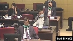 Novalić, Solak i Hodžić tokom saslušanja za određivanje pritvora na Sudu BiH, 30. maj 2020. 