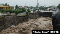 Mudslides in the Tajik city of Kulob