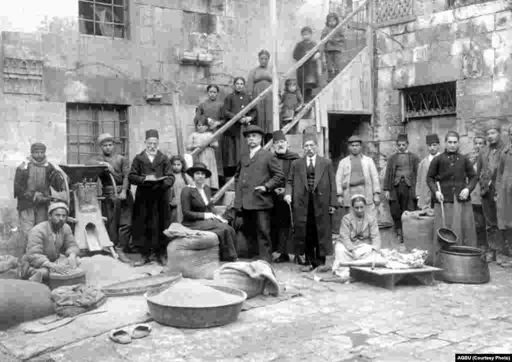 The courtyard of Aleppo's Armenian orphanage (undated)