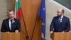 Еврокомисарят за демокрацията, правосъдието, върховенството на закона и защитата на потребителите Майкъл Макграт и министърът на правосъдието на България Георги Гоергиев.