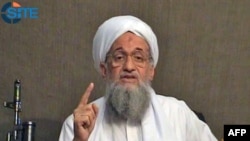 د ایمن الظواهري دا انځور د هغه له یوې ویډیويي وینا اخیستل شوی - پخوانی انځور. 
