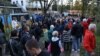 Protestul organizat de Asociația „Pentru Kneajevo” față de decizia Consiliului Municipal Sofia de a împuternici primarul sectorului „Vitoșa” să aloce spațiu pentru asistență socială și găzduirea copiilor refugiați neînsoțiți, cu vârste între 3 și 18 ani, Sofia, 9 octombrie 2024.