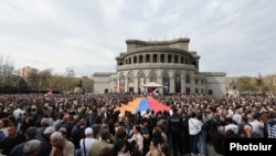 Armenia - Refugees from Nagorno-Karabakh demonstrate in Yerevan, March 29, 2025.