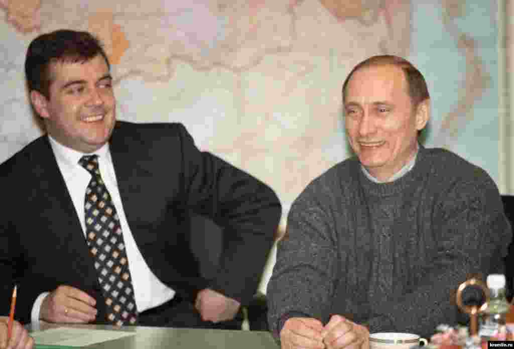 Medvedev moved into politics in the 1990s in the city government of St. Petersburg, where he worked closely with Putin, pictured here on March 26, 2000. Putin appointed Medvedev to a senior position in Moscow in 1999 when he became prime minister under Boris Yeltsin, then named Medvedev to lead his first presidential campaign the following year. 