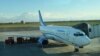 Armenia - A passenger jet at Yerevan's Zvartnots international airport, 10Apr2017.