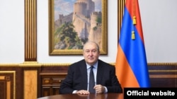 Հայաստանի նախագահ Արմեն Սարգսյանը ուղերձ է հղում ժողովրդին, նոյեմբեր, 2020թ.