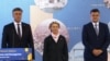 Andrej Plenković, Ursula von der Leyen i Zoran Tegeltija na svečanosti otvaranja mosta Svilaj preko rijeke Save, BiH (30. septembar 2021.)
