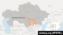 Карта Жамбылской области. Иллюстративное фото.