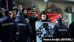 Okupljanje ultradesničara uoči nastavka procesa za rehabilitaciju Milana Nedića, fotoarhiv