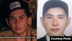 Amanzhol Zhansengirov, shown left as a purported jihadist and right as a business student.