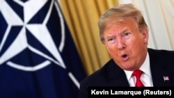 Президент США Дональд Трамп на саміті НАТО в Британії під час першого президентського терміну. Лондон, 2019 рік