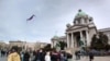Zemlje Zapadnog Balkana nalaze se u narandžastoj zoni što je ocjenjeno kao "loše" stanje sloboda medija. (Foto: Protest pripadnika Koalicije novinarskih i medijskih udruženja Srbije protiv pritisaka na medije, Beograd, 16. mart 2021)