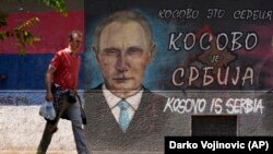 Grafit u Beogradu ruskog predsednika Vladimira Putina, 1. avgust 2022.