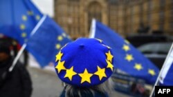 Pristalice ostanka Velike Britanije u EU na protestu u Londonu, ilustrativna fotografija