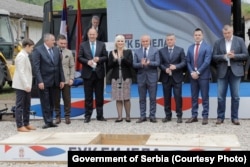 Delegacije Republike Srpske i Srbije postavili su kamen temeljac za gradnju hidroelektrane "Buk Bijela", prvu od tri koje će zajedno graditi na rijeci Drini, 17 maja 2021.
