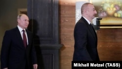 Ռուսաստանի նախագահ Վլադիմիր Պուտին և Ադրբեջանի նախագահ Իլհամ Ալիև, արխիվ