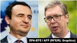 Premijer Kosova Albin Kurti i predsjednik Srbije Aleksandar Vučić