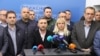 Представители на парламентарната група на ДПС-ДПС на Ахмед Доган по време на брифинг във вторник.