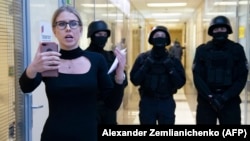Russian opposition activist and lawyer Lyubov Sobol (file photo)