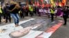 Demonstrators protest in Stockholm against Turkish President Recep Tayyip Erdogan and Sweden’s NATO bid. Rallies like this have enraged Ankara and complicated the Nordic country's NATO-accession process. (file photo)